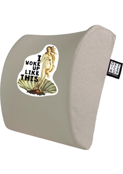 Office Küp Bel Yastığı Ofis Koltuk Minderi Bej Venus