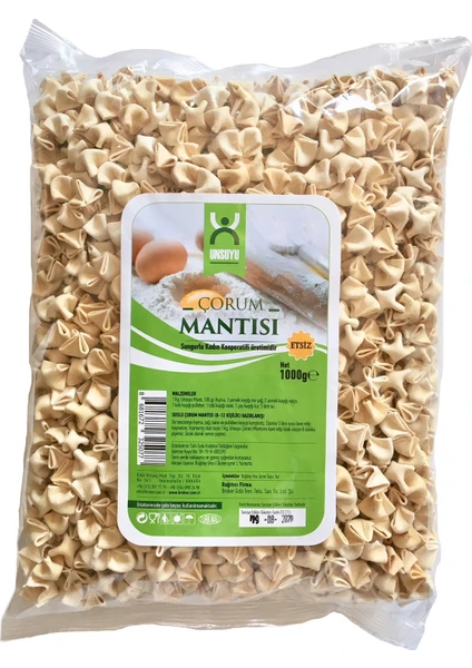 Çorum Mantısı - Etsiz - 1000 gr