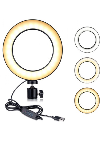 Kuaför Makyaj Çekimleri Youtube Twitch Ring Light Sürekli 10" LED