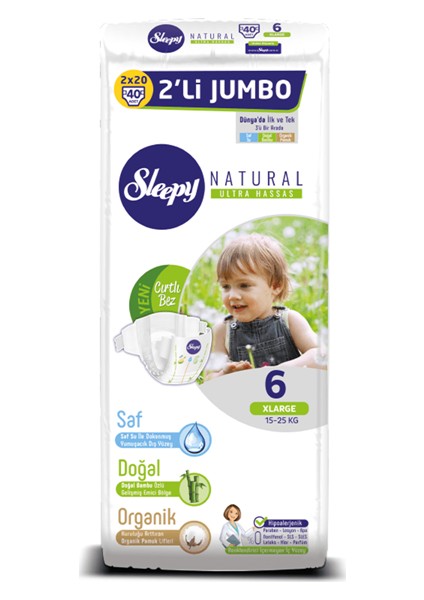 Bebek Bezi Jumbo 6 Beden 40 adet