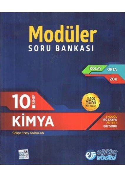 Eğitim Vadisi Yayınları 10.Sınıf Kimya Modüler Soru Bankası