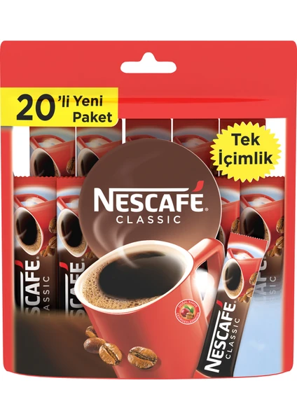 Nescafé Classic Çözünebilir Kahve 20x2gr Çoklu Paket