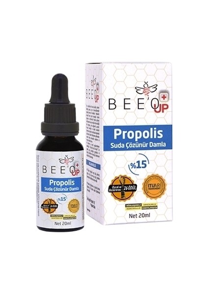 Bee' o  Up %15 Propolis Suda Çözülür 20 ml Damla