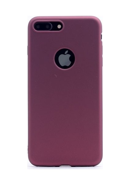 Apple iPhone 6 Kılıf Ultra İnce Mat Silikon - Bordo + 360 Full Body Ekran Koruma (Ön-Arka)