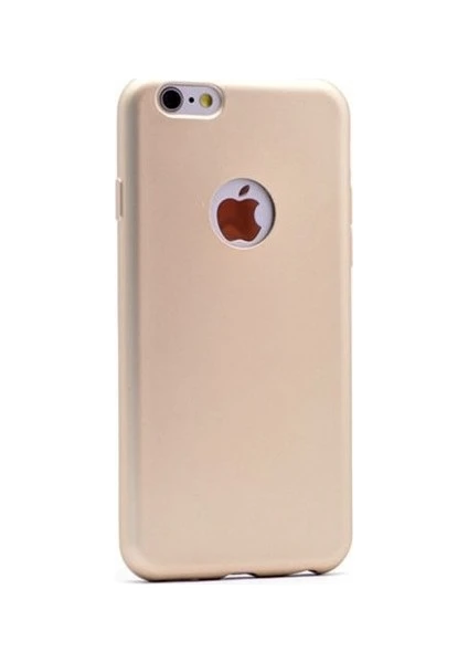 Tekno Grup Apple iPhone 6 Kılıf Ultra İnce Mat Silikon - Gold + Nano Ekran Koruyucu