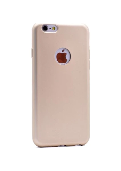 Tekno Grup Apple iPhone 6 Plus Ultra İnce Mat Silikon - Gold + Cam Ekran Koruyucu