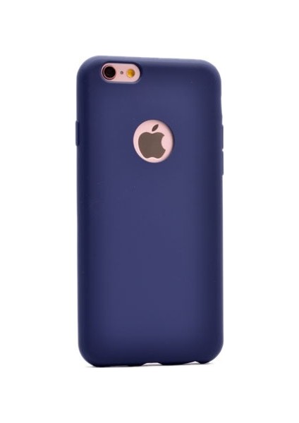 Apple iPhone 6 Plus Ultra İnce Mat Silikon - Lacivert + Nano Ekran Koruyucu