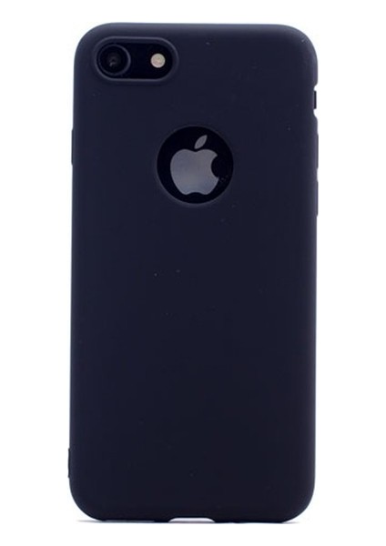 Apple iPhone 8 Kılıf Ultra İnce Mat Silikon - Siyah + Full Body Ekran Koruyucu
