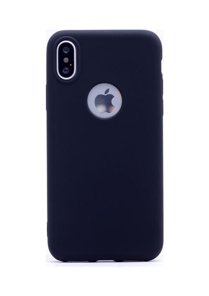 Apple iPhone X Ultra İnce Mat Silikon - Siyah + Tam Kaplayan 6D Nano Ekran Koruyucu