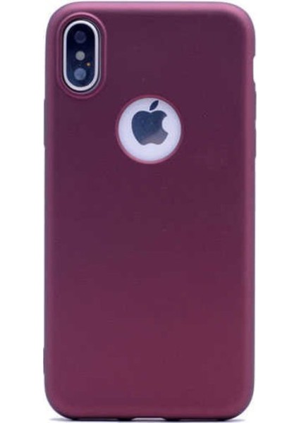 Apple iPhone Xr Mat Premium Silikon Kılıf - Bordo + Cam Ekran Koruyucu