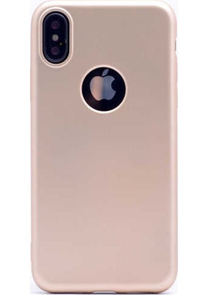 Apple iPhone Xr Mat Premium Silikon Kılıf - Gold + Nano Ekran Koruyucu