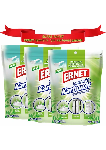 Temizlik Için Karbonat 1.5 kg x 3 Adet