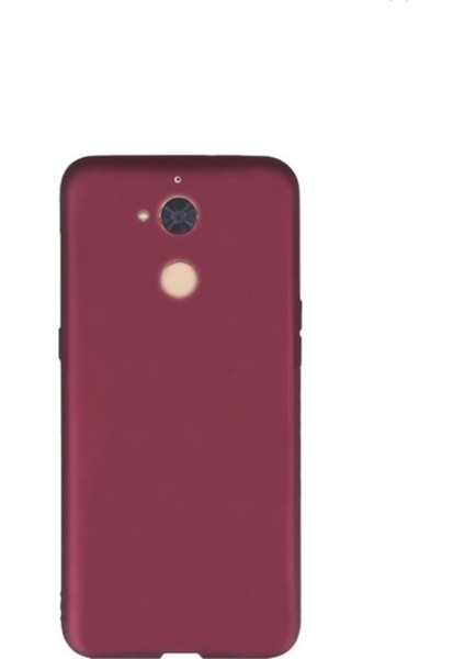 General Mobile Gm 8 Mat Premium Silikon Kılıf - Bordo + Cam Ekran Koruyucu