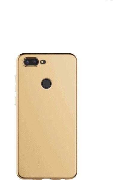 General Mobile Gm 9 Pro Mat Premium Silikon Kılıf - Gold + Cam Ekran Koruyucu