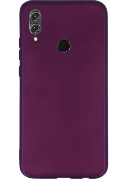 Huawei Honor 8X Mat Premium Silikon Kılıf - Bordo + Cam Ekran Koruyucu