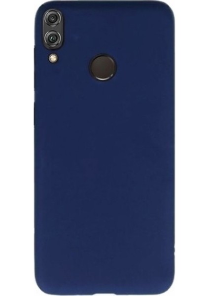 Tekno Grup Huawei Honor 8X Mat Premium Silikon Kılıf - Lacivert + Nano Ekran Koruyucu