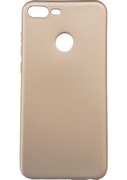 Huawei Honor 9 Lite Mat Premium Silikon Kılıf - Gold + Cam Ekran Koruyucu
