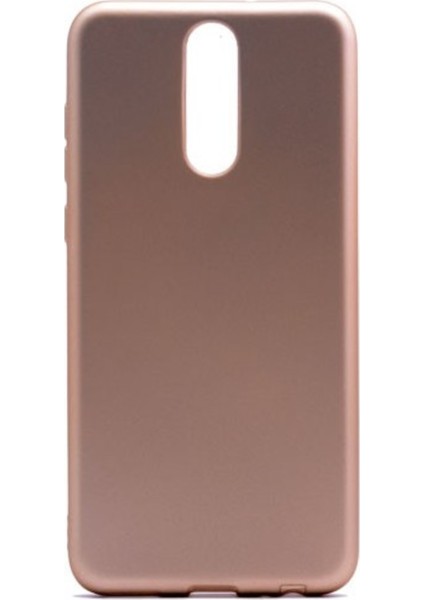 Huawei Mate 10 Lite Mat Premium Silikon Kılıf - Gold + Full Body Ekran Koruyucu
