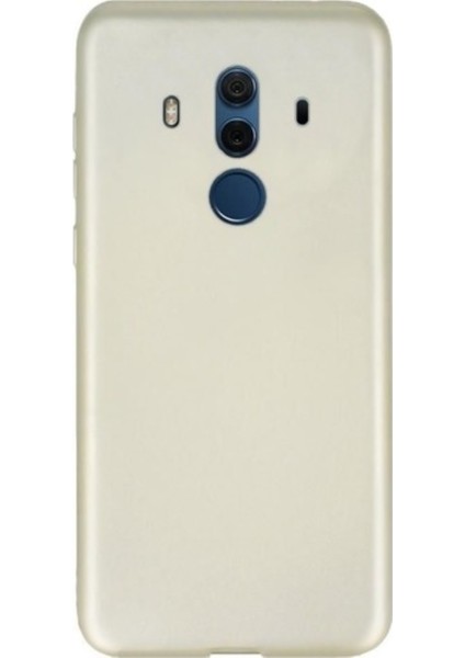 Tekno Grup Huawei Mate 10 Pro Mat Premium Silikon Kılıf - Gold