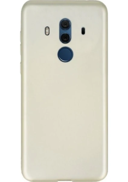 Tekno Grup Huawei Mate 10 Pro Mat Premium Silikon Kılıf - Gold