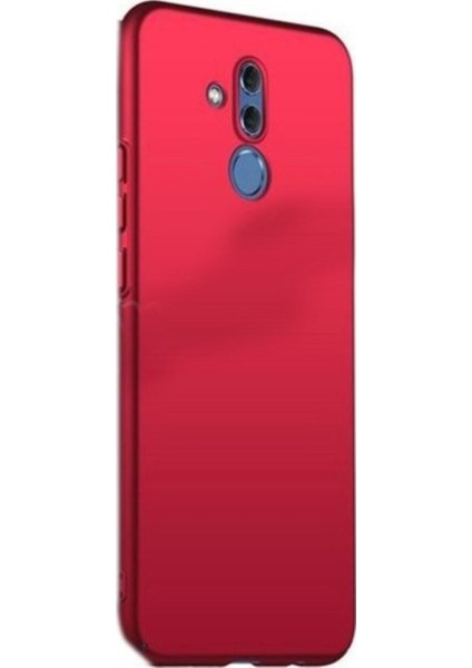 Tekno Grup Huawei Mate 20 Lite Mat Premium Silikon Kılıf - Kırmızı + Tam Kaplayan 6D Nano Ekran Koruyucu