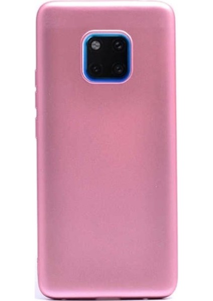 Huawei Mate 20 Pro Mat Premium Silikon Kılıf - Rose + Tam Kaplayan 6D Nano Ekran Koruyucu