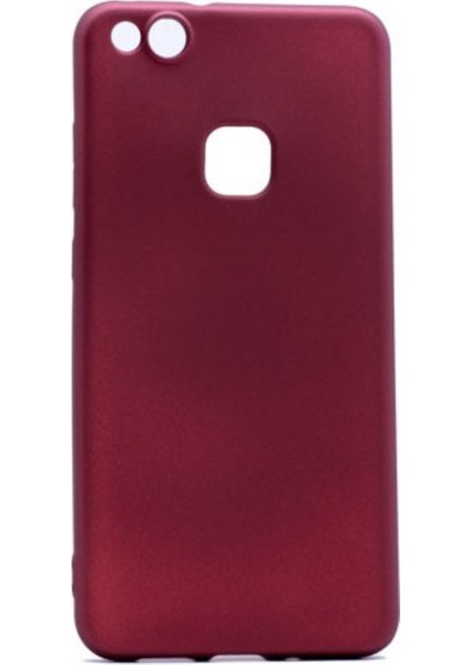 Huawei P10 Lite Mat Premium Silikon Kılıf - Bordo + Cam Ekran Koruyucu