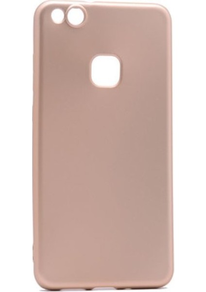 Huawei P10 Lite Mat Premium Silikon Kılıf - Gold + Nano Ekran Koruyucu