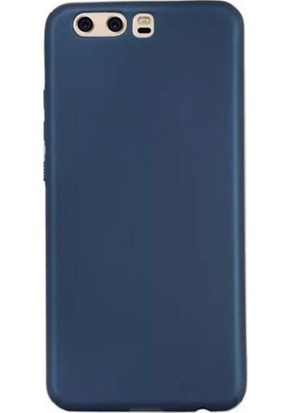 Huawei P10 Mat Premium Silikon Kılıf - Lacivert + Nano Ekran Koruyucu