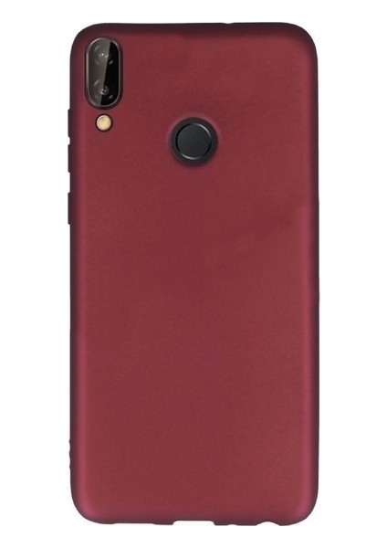 Huawei P20 Lite Mat Premium Silikon Kılıf - Bordo