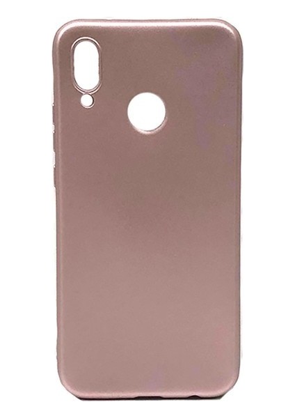 Huawei P20 Lite Mat Premium Silikon Kılıf - Rose + Cam Ekran Koruyucu
