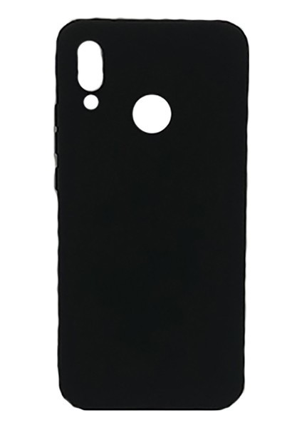 Huawei P20 Mat Premium Silikon Kılıf - Siyah + Cam Ekran Koruyucu