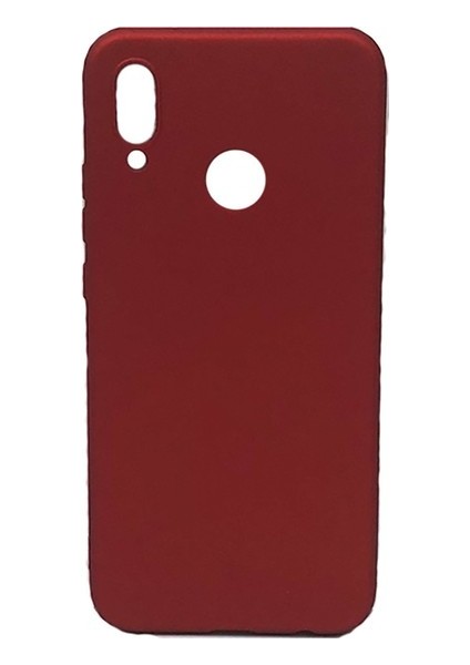 Huawei P20 Mat Premium Silikon Kılıf - Kırmızı + Cam Ekran Koruyucu