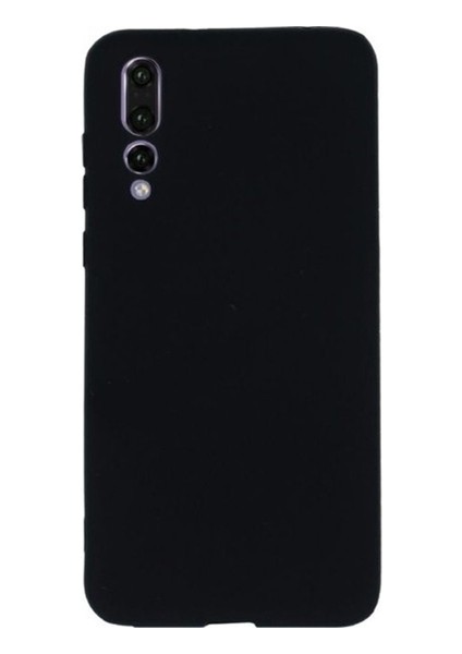 Huawei P20 Pro Mat Premium Silikon Kılıf - Siyah + Tam Kaplayan 6D Nano Ekran Koruyucu