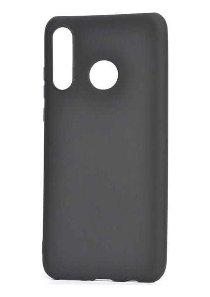 Huawei P30 Lite Kılıf Mat Premium Silikon Kılıf - Siyah