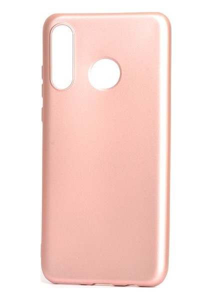 Huawei P30 Lite Kılıf Mat Premium Silikon Kılıf - Rose + Cam Ekran Koruyucu