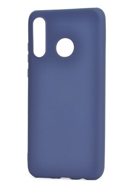 Huawei P30 Lite Kılıf Mat Premium Silikon Kılıf - Lacivert + Nano Ekran Koruyucu