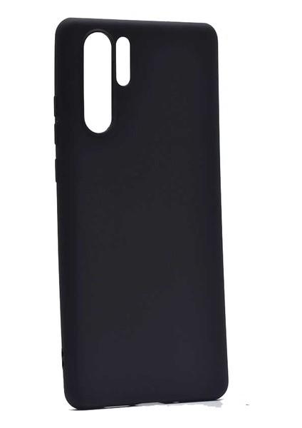 Huawei P30 Pro Kılıf Mat Premium Silikon Kılıf - Siyah + Full Body Ekran Koruyucu