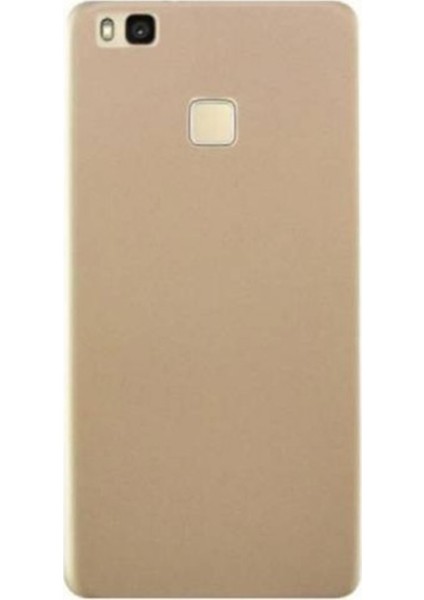 Huawei P9 Lite Mat Premium Silikon Kılıf - Gold + Nano Ekran Koruyucu