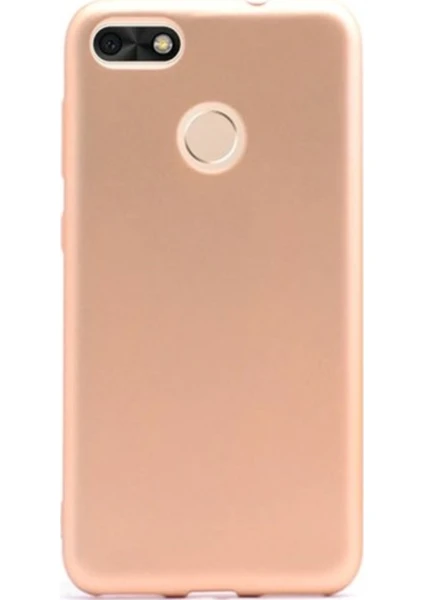 Tekno Grup Huawei P9 Lite Mini Mat Premium Silikon Kılıf - Gold + Cam Ekran Koruyucu