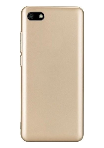 Huawei Y5 2018 Kılıf Mat Premium Silikon Kılıf - Gold