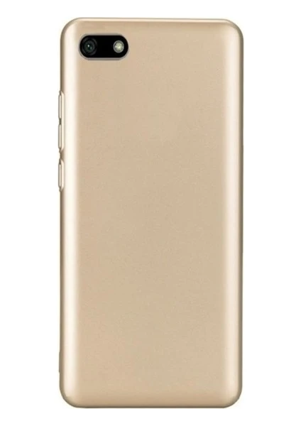 Tekno Grup Huawei Y5 2018 Kılıf Mat Premium Silikon Kılıf - Gold