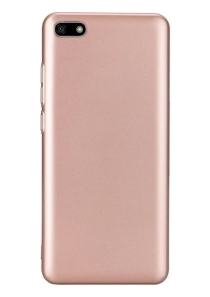 Huawei Y5 2018 Kılıf Mat Premium Silikon Kılıf - Rose + Cam Ekran Koruyucu