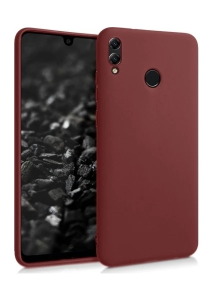 Tekno Grup Huawei Y7 2019 Kılıf Mat Premium Silikon Kılıf - Bordo