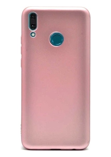 Huawei Y9 2019 Mat Premium Silikon Kılıf - Rose + Cam Ekran Koruyucu