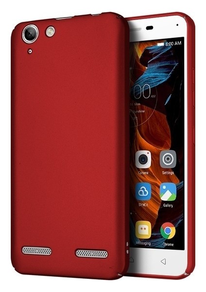 Lenovo K5 Plus Mat Premium Silikon Kılıf - Kırmızı + Nano Ekran Koruyucu