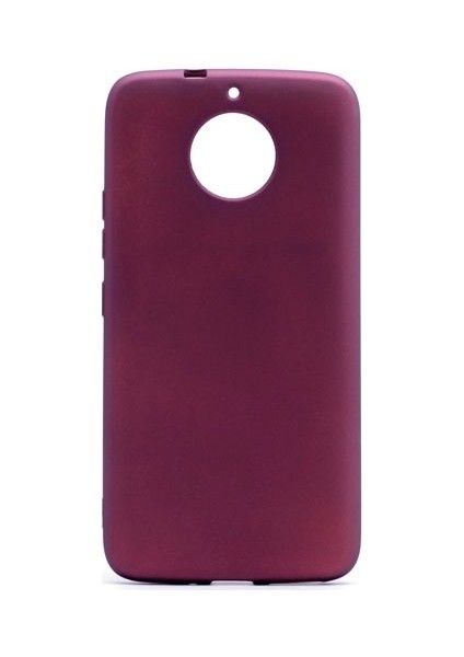 Lenovo Moto G5S Mat Premium Silikon Kılıf - Bordo + Nano Ekran Koruyucu