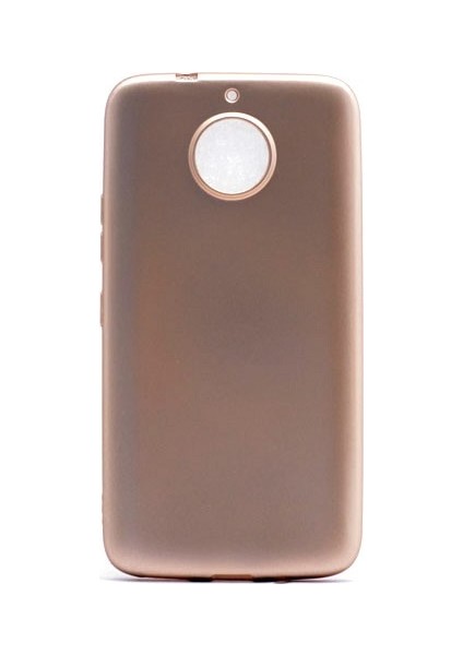 Lenovo Moto G5S Plus Mat Premium Silikon Kılıf - Gold + Cam Ekran Koruyucu