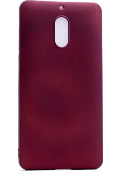 Tekno Grup Nokia 6 Mat Premium Silikon Kılıf - Bordo