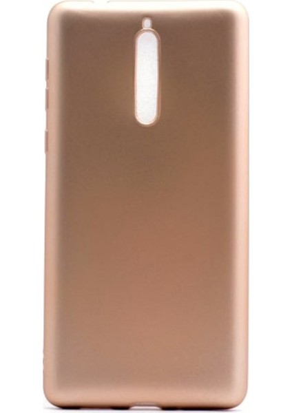 Nokia 8 Mat Premium Silikon Kılıf - Gold